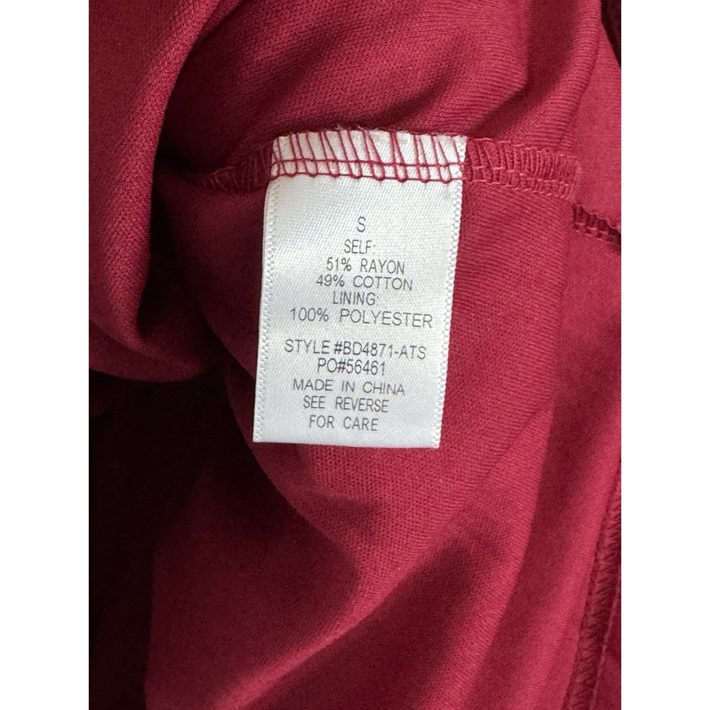 Altar'd State Dress Womens Burgundy Lined Long Sleeve S - Picture 6 of 10